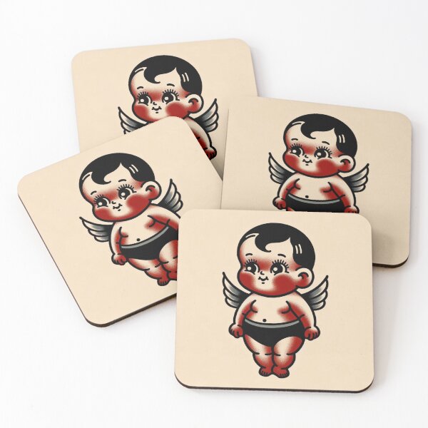 Item preview, Traditional Tattoo  Style Cherub designed and sold by SarahandMya.