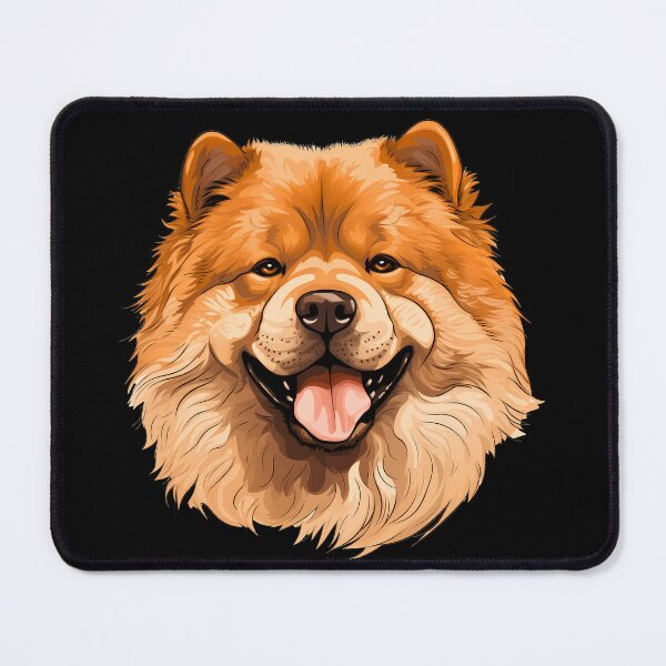 Item preview, Cute chow chow fluffy large dog breed head illustration designed and sold by NBSStore.