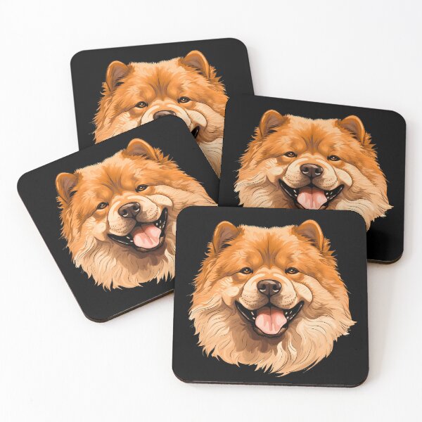 Item preview, Cute chow chow fluffy large dog breed head illustration designed and sold by NBSStore.