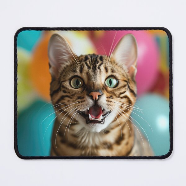 Item preview, Bengal Cat Surprised by Birthday Cake - Birthday Card designed and sold by OddCorro.