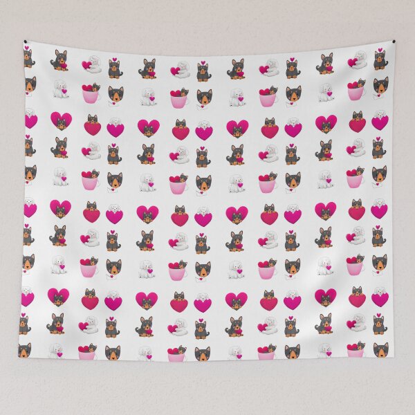 Item preview, happy puppy waiting for valentines day designed and sold by huape.