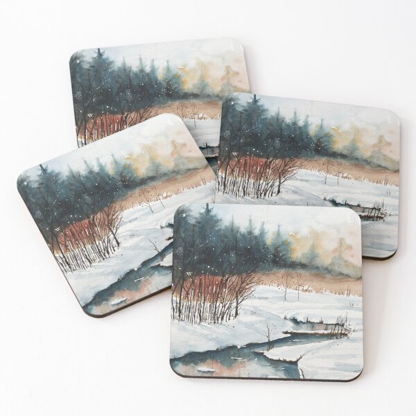 Item preview, Winter Memories #3 Watercolour Painting designed and sold by Monika's Painting.
