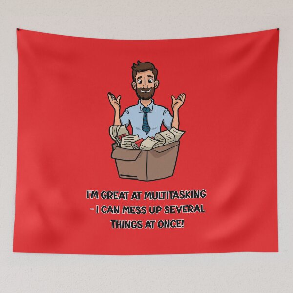 Item preview, Bearded office worker with a box full of documents designed and sold by HarridanCreates.