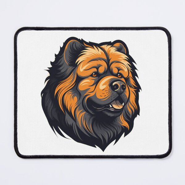 Item preview, Cute chow chow fluffy large dog breed head illustration designed and sold by NBSStore.