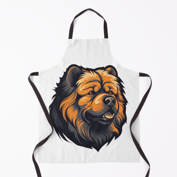 Item preview, Cute chow chow fluffy large dog breed head illustration designed and sold by NBSStore.