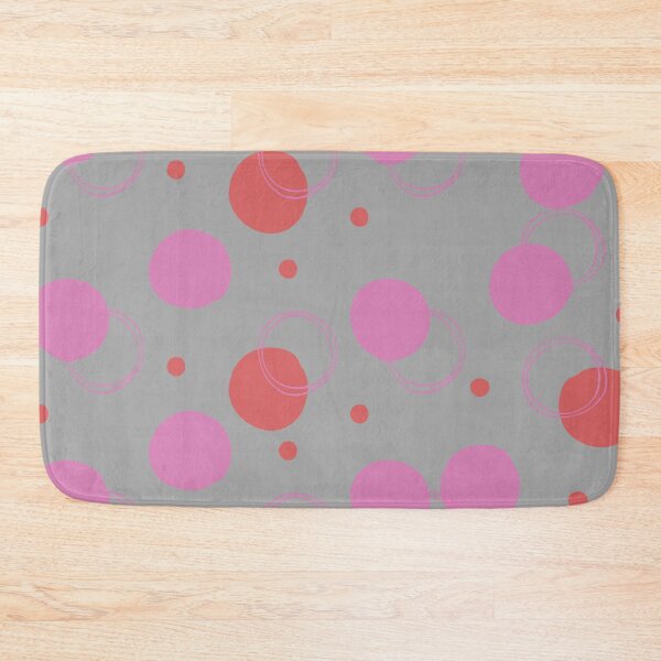 Item preview, Pink circle pattern on gray background designed and sold by Mini-Anni.