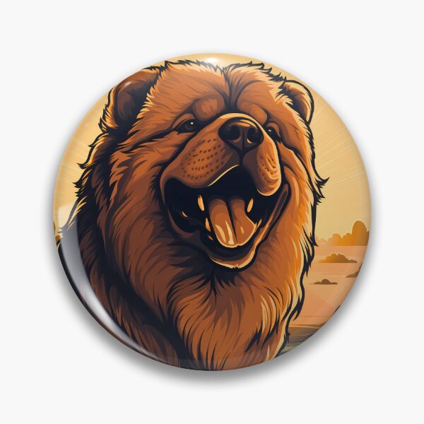 Item preview, Cute chow chow fluffy large dog breed illustration designed and sold by NBSStore.