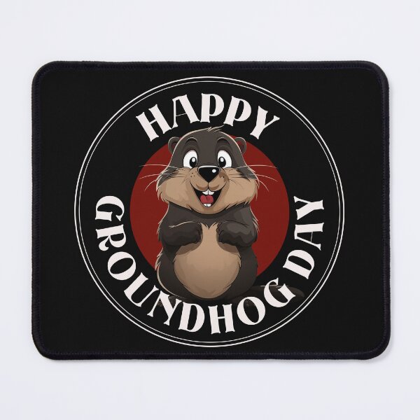 Item preview, Punxsutawney Phil Happy Groundhog Day Roundel designed and sold by ZeptepiTrends.