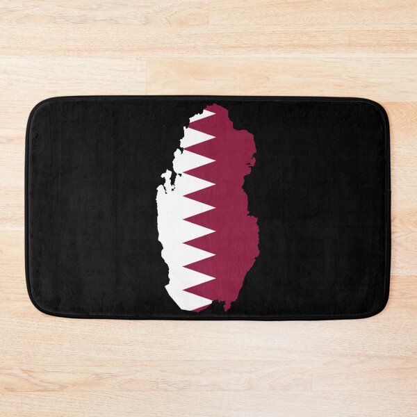 Item preview, Flag Map of Qatar designed and sold by feether-store.