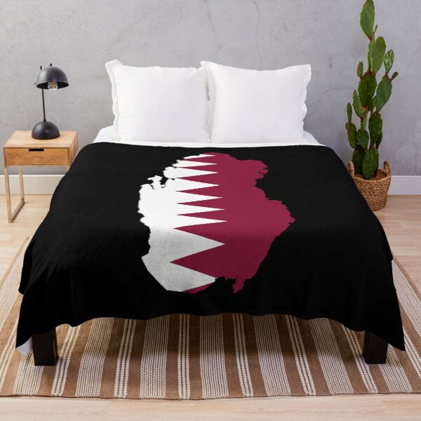 Item preview, Flag Map of Qatar designed and sold by feether-store.