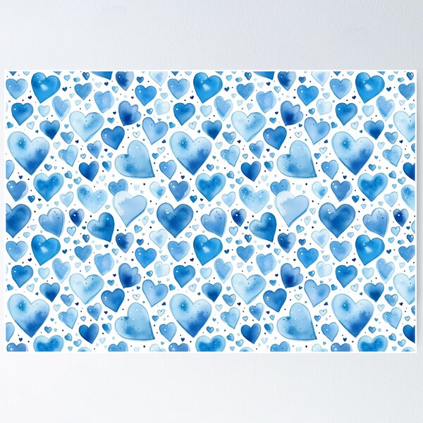 Item preview, Valentine's Day Heart Watercolor Pattern designed and sold by graphicmeyou.