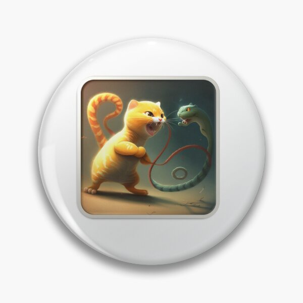 Item preview, A cat fighting with a snake designed and sold by liugr-dl.