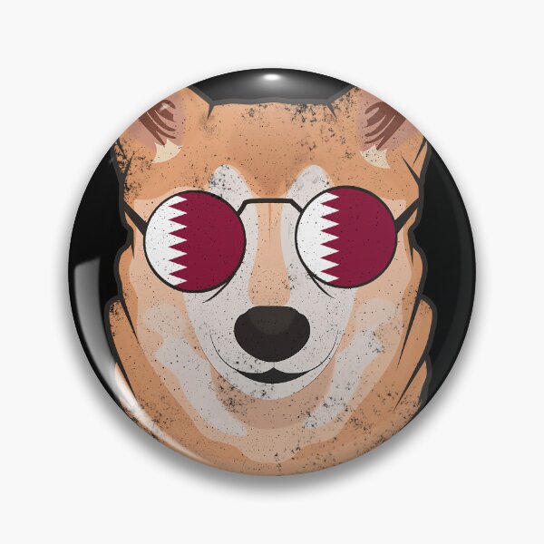 Item preview, Vintage Patriotic Shiba Inu Qatari Flag designed and sold by feether-store.