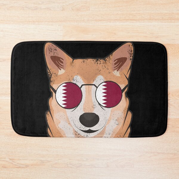Item preview, Vintage Patriotic Shiba Inu Qatari Flag designed and sold by feether-store.