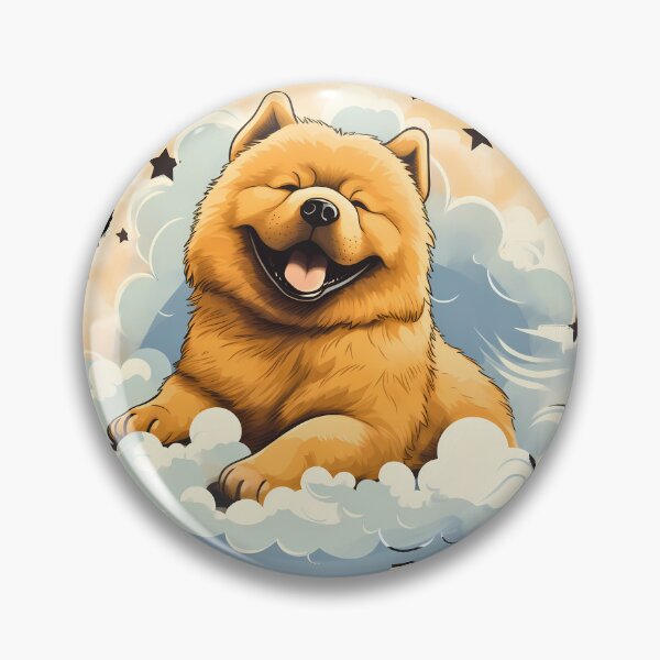 Item preview, Cute chow chow fluffy dog breed puppy illustration designed and sold by NBSStore.