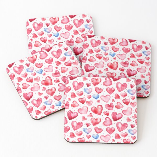 Item preview, Heart Watercolor Valentine's Day Pattern designed and sold by graphicmeyou.