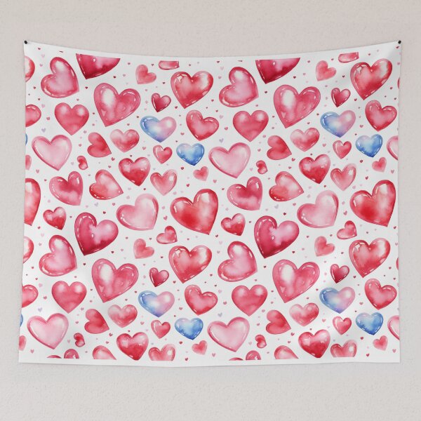 Item preview, Heart Watercolor Valentine's Day Pattern designed and sold by graphicmeyou.