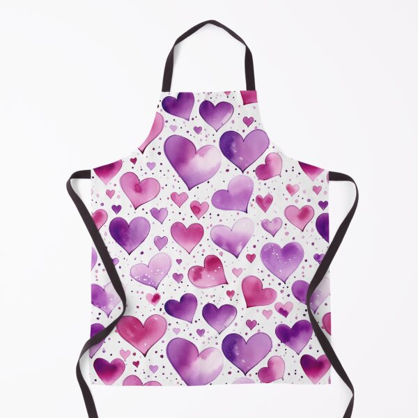 Item preview, Valentine's Day Purple Heart Watercolor Pattern designed and sold by graphicmeyou.