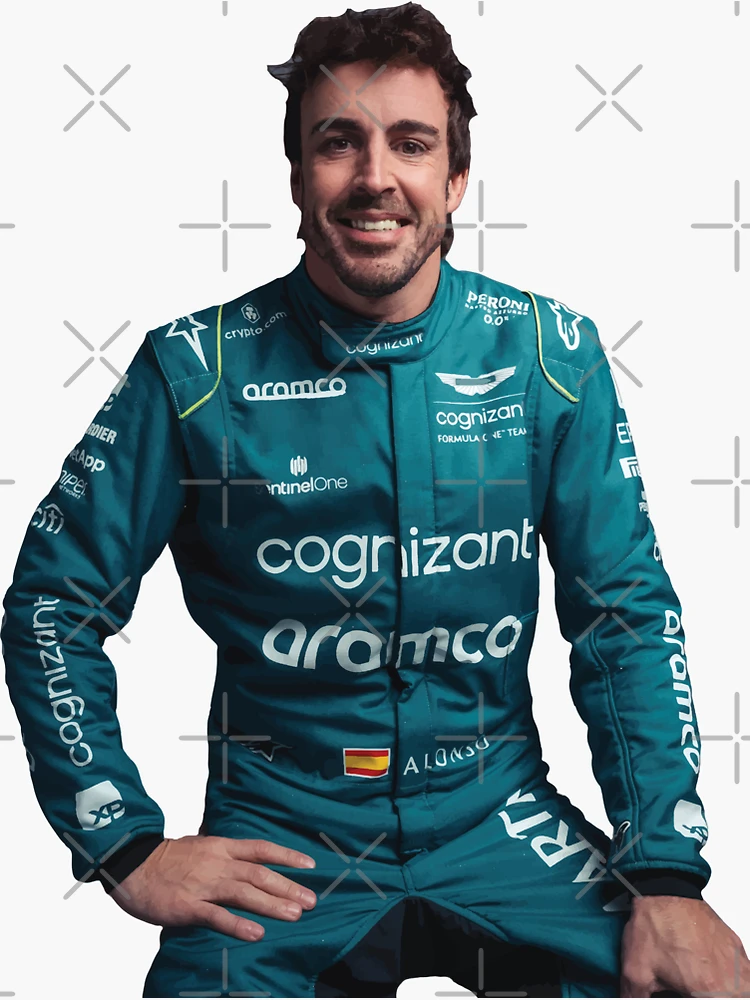 Fernando F1 Driver in Racing Suit Aston Martin F1 Team driver