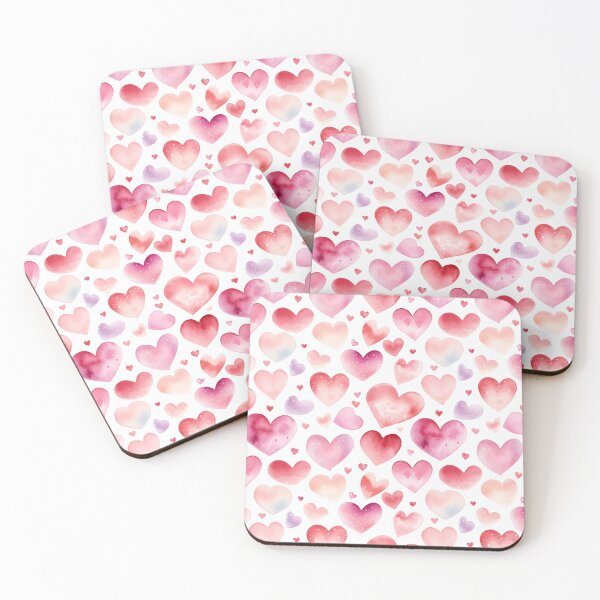 Item preview, Red Heart Watercolor Valentine's Day Pattern designed and sold by graphicmeyou.