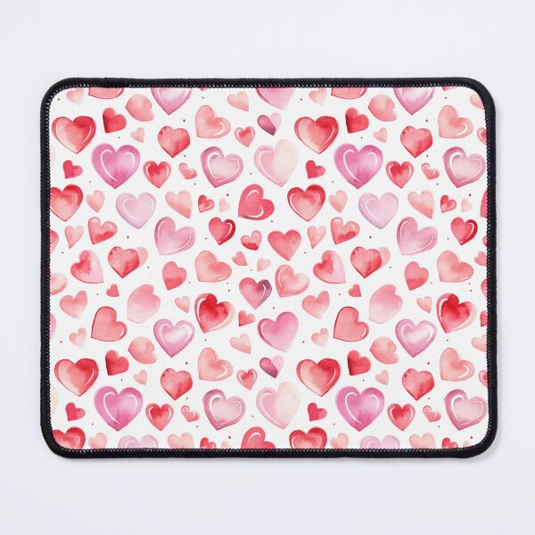 Item preview, Valentine's Day Red Heart Watercolor Pattern designed and sold by graphicmeyou.