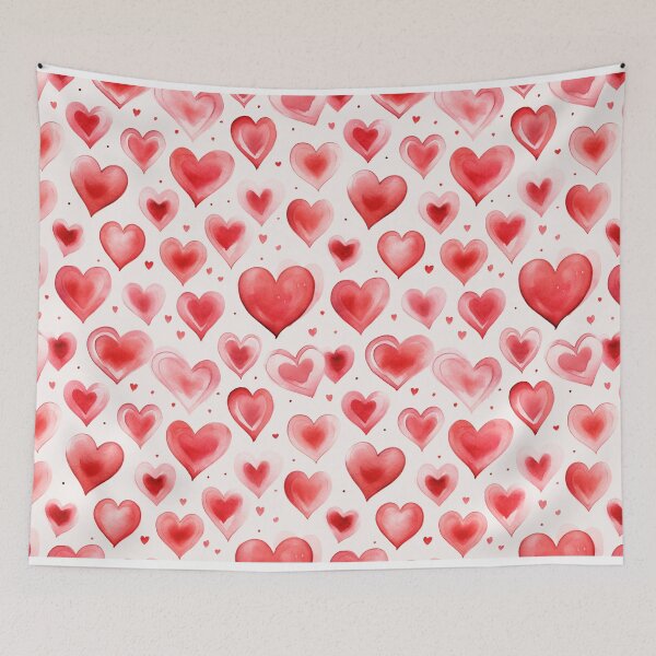 Item preview, Red Heart Watercolor Valentine's Day designed and sold by graphicmeyou.