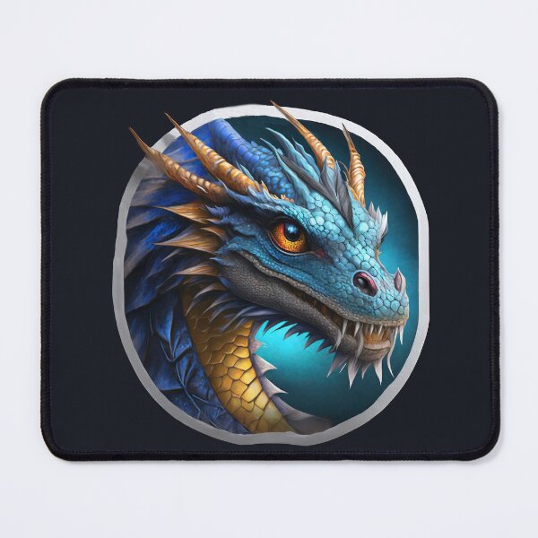 Item preview, Blue Elderly Dragon In Frame designed and sold by Lelijo.