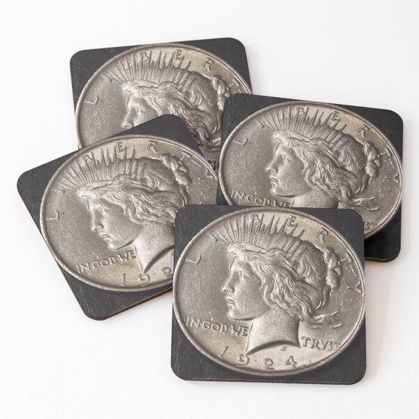 Item preview, Amazing 1924 Silver Peace Dollar BU  designed and sold by coinsxcrochet.