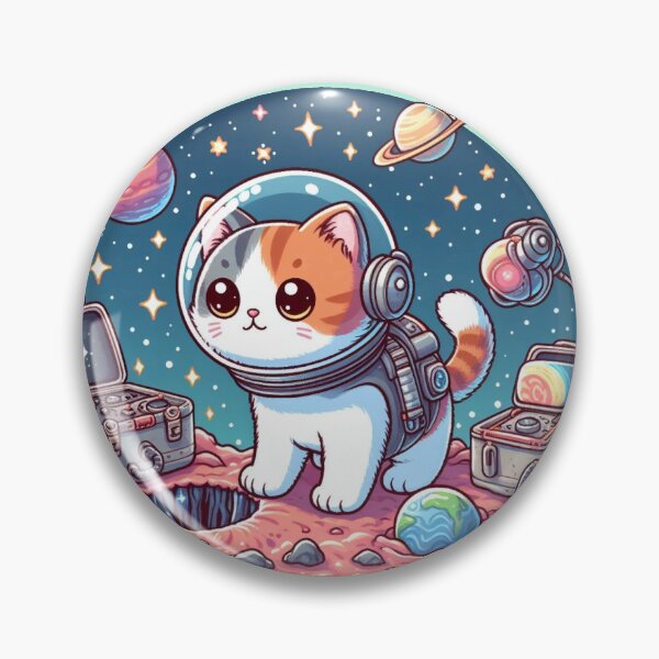 Item preview, Cute cat wearing astronaut helmets exploring the galaxy designed and sold by -Niya-.