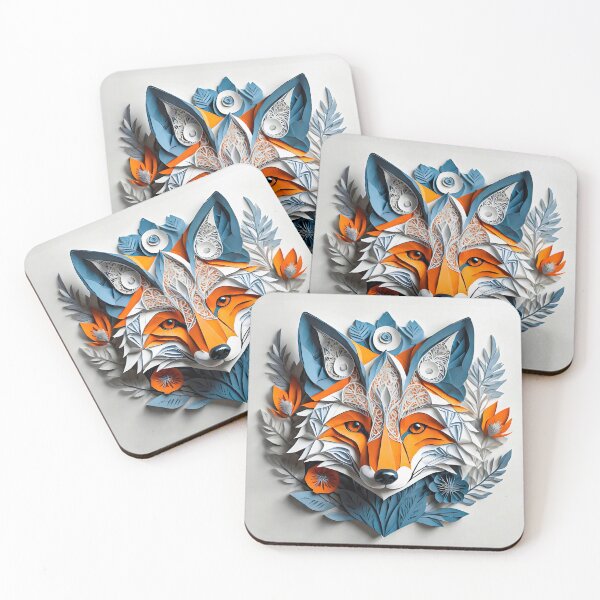 Item preview, Fox Face Paper cut designed and sold by creativekrish.