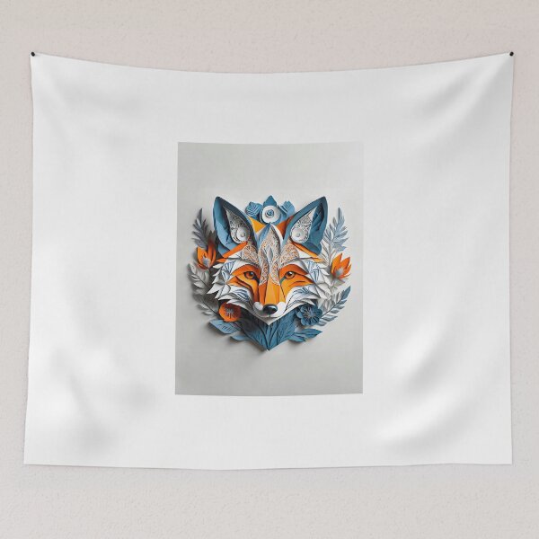 Item preview, Fox Face Paper cut designed and sold by creativekrish.