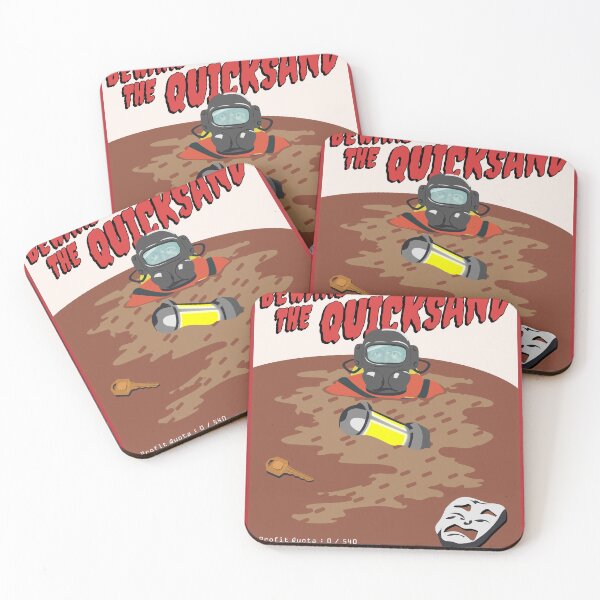 Item preview, Lethal company Poster "beware the quick Sands" designed and sold by Jessebladezwork.