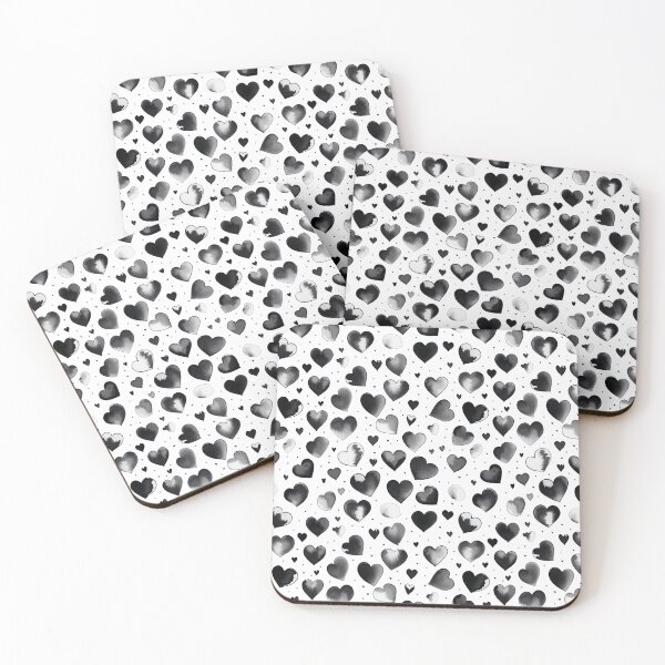 Item preview, Black Heart Watercolor Valentine's Day designed and sold by graphicmeyou.