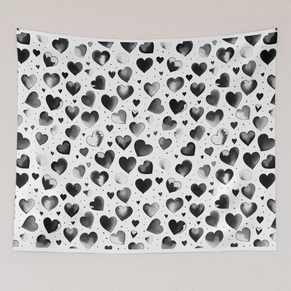 Item preview, Black Heart Watercolor Valentine's Day designed and sold by graphicmeyou.