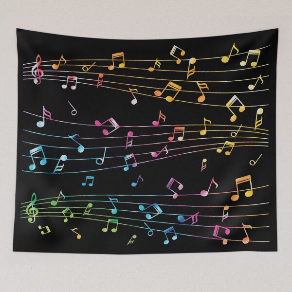 Item preview, Music Notes Colorful Tie Dye designed and sold by Primroaddesigns.