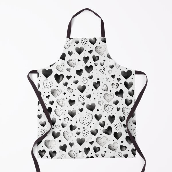 Item preview, Valentine's Day Black Heart Watercolor Pattern designed and sold by graphicmeyou.
