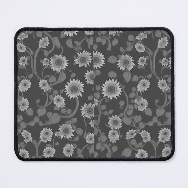 Item preview, flower and sunflower pattern black and white retro urban style designed and sold by Carlos Gudino.