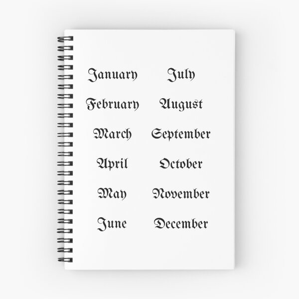 Item preview, 12 Months lettering for Bullet Journaling designed and sold by posterful.