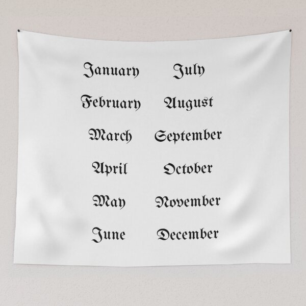 Item preview, 12 Months lettering for Bullet Journaling designed and sold by posterful.