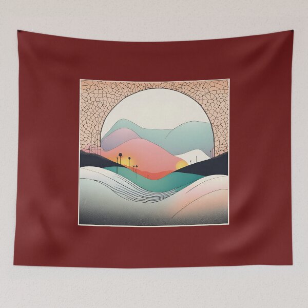 Item preview, Serene Mystical Mountains designed and sold by Artbyterigibson.