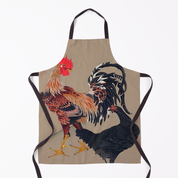 Item preview, Rooster and hen painted by Itō Jakuchū (professionally enhanced edition) designed and sold by EmeraldeaArt.