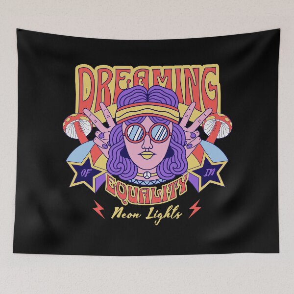 Item preview, Dreaming Of Equality In Neon Lights Vintage MLK Day designed and sold by sinavistas.