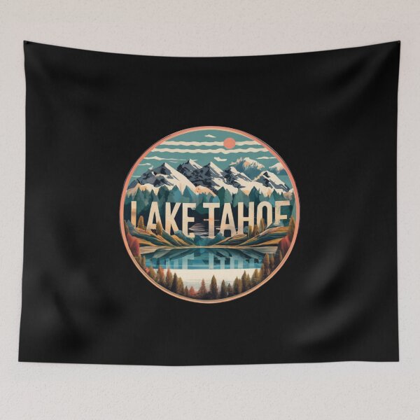 Item preview, Lake Tahoe California and Nevada Round Vintage Logo designed and sold by reg5500.