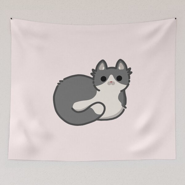Item preview, Cute Bicolor Grey Cat Loaf designed and sold by Biszkompt.