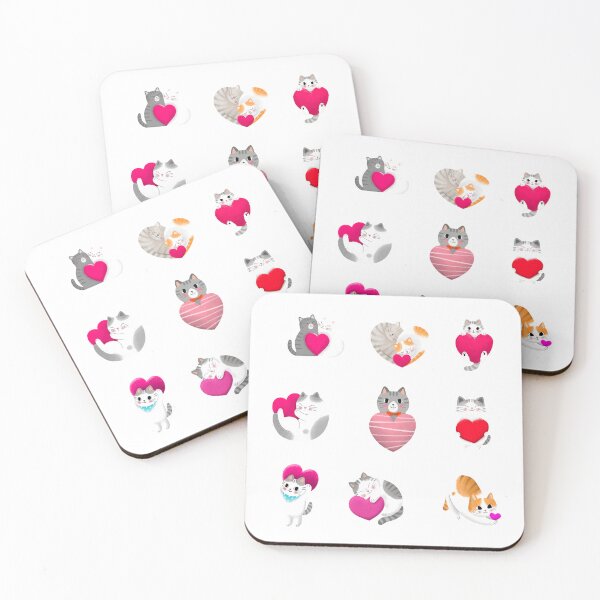 Item preview, cute kitten in love on valentines day designed and sold by huape.