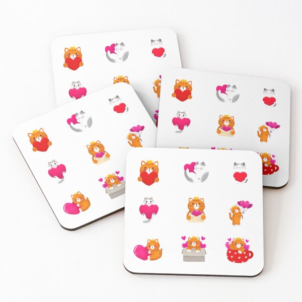 Item preview, cute kitten in love on valentines day designed and sold by huape.