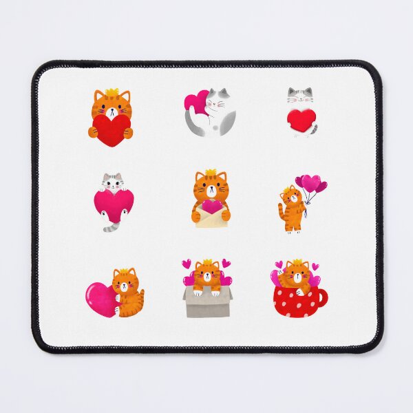 Item preview, cute kitten in love on valentines day designed and sold by huape.
