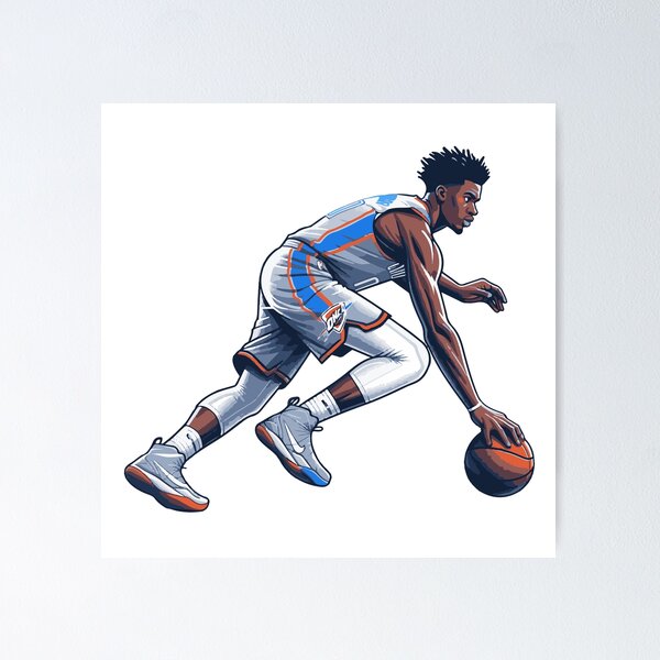 Shai Gilgeous Alexander - OKC Thunder Basketball Poster for Sale by  sportsign
