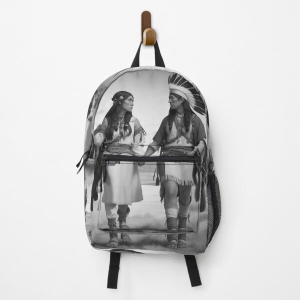 Item preview, couple of Indian tribes Sioux Apaches Cherokees black and white country style designed and sold by Carlos Gudino.