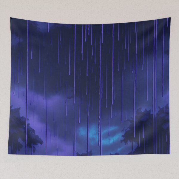 Item preview, Purple & Blue Rain designed and sold by TondoMeander.